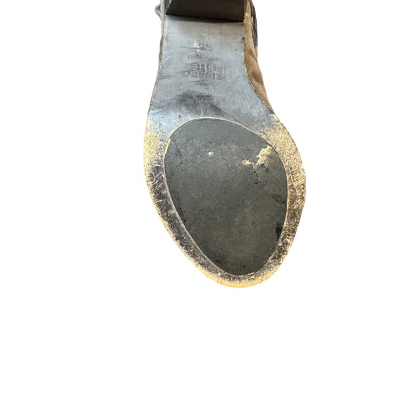 Eileen Fisher Womens Sandals Vero Cuoio Leather Peep Toe Back Zip Heeled 8.5M - Picture 8 of 9